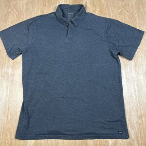 RVCA Men's Cotton Polo Shirt Short Sleeve Charcoal Gray size XL